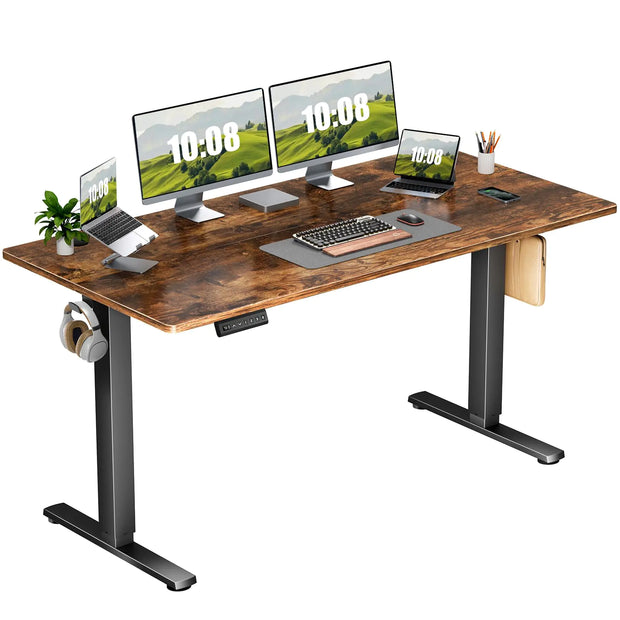 SWEETCrispy Rust Brown Electric Standing Desk