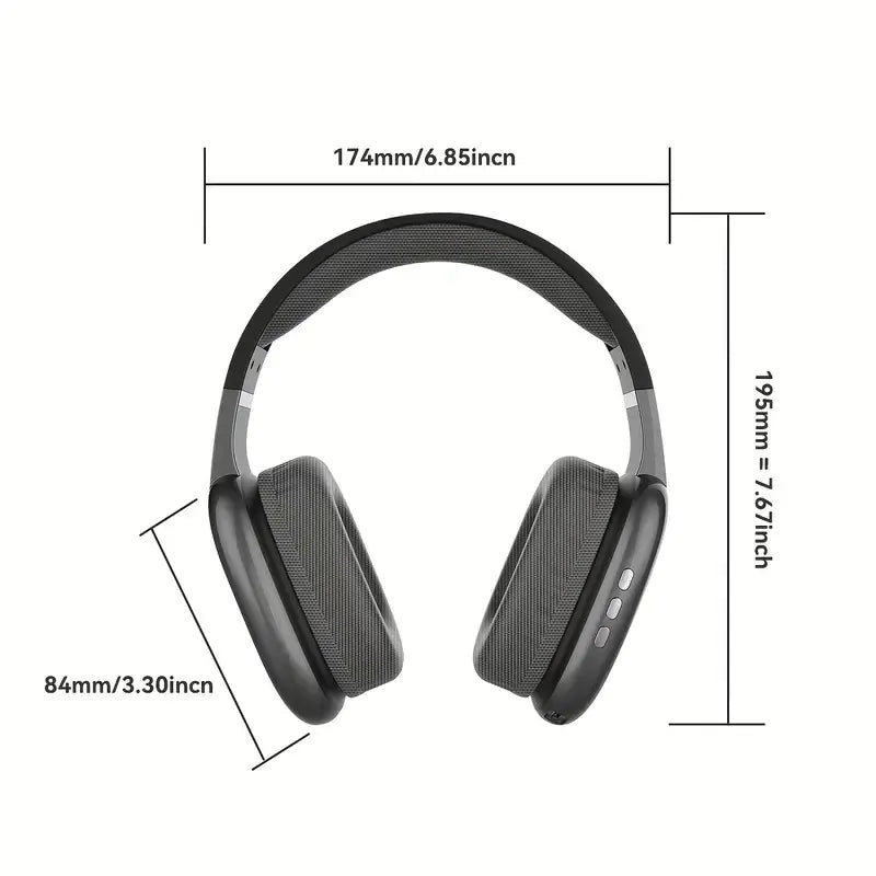 Wireless Headset with Microphone and EQ Music Mode