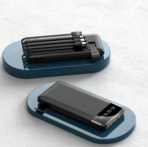 Ultra-Thin Portable Power Bank with Built-in Cable (YOKOPAL)
