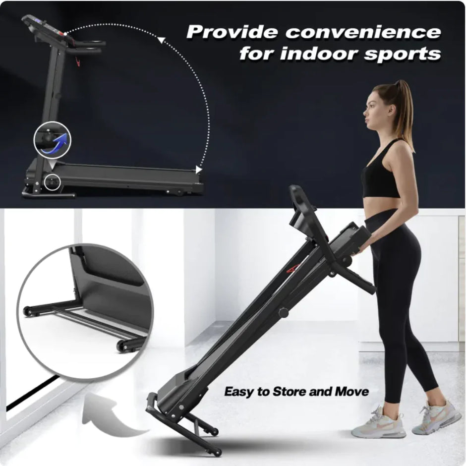 Smart Folding Treadmill with Pulse Sensor