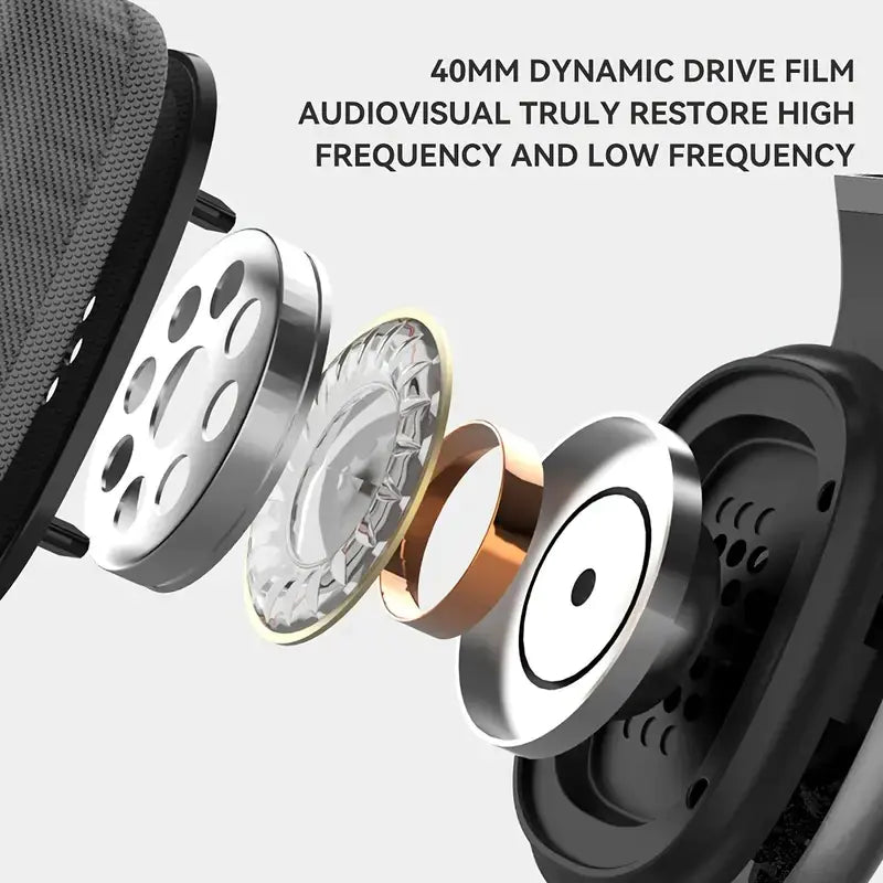 Wireless Headset with Microphone and EQ Music Mode