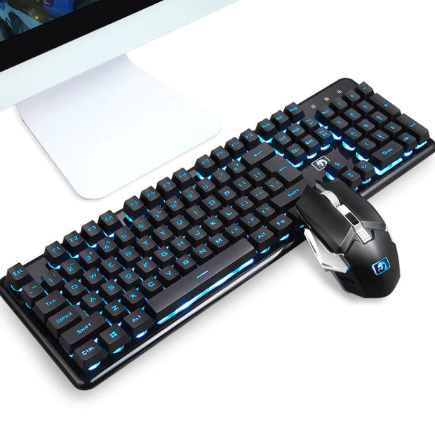 TECHOPRO Wireless RGB Gaming Keyboard/Mouse Set