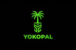 YOKOPAL logo ultra-clear - black background